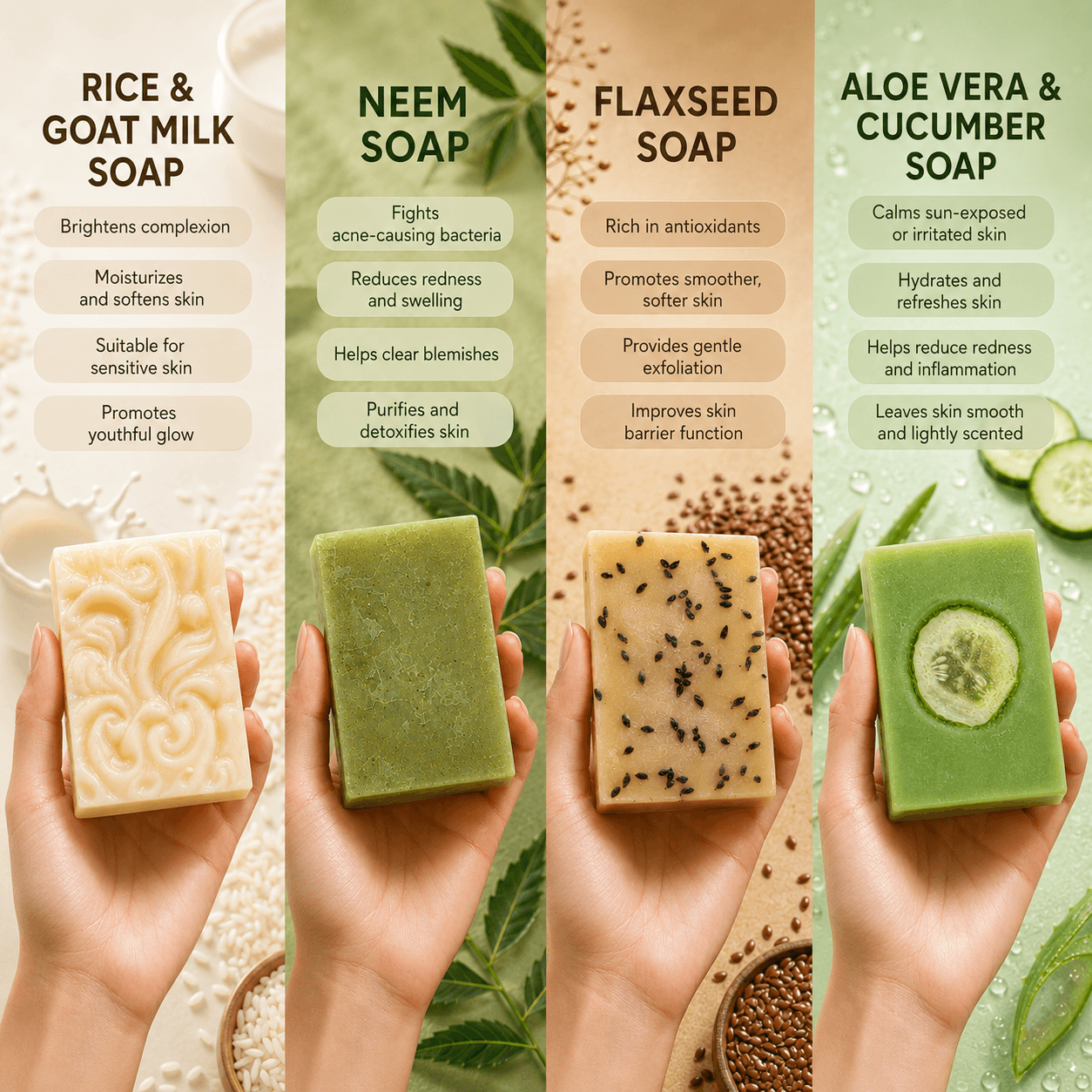 Handmade Soap Variety Pack - 4 Bars