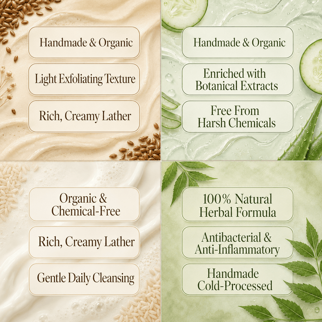 Handmade Soap Variety Pack - 4 Bars