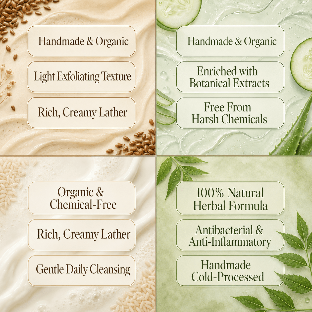 Handmade Soap Variety Pack - 4 Bars