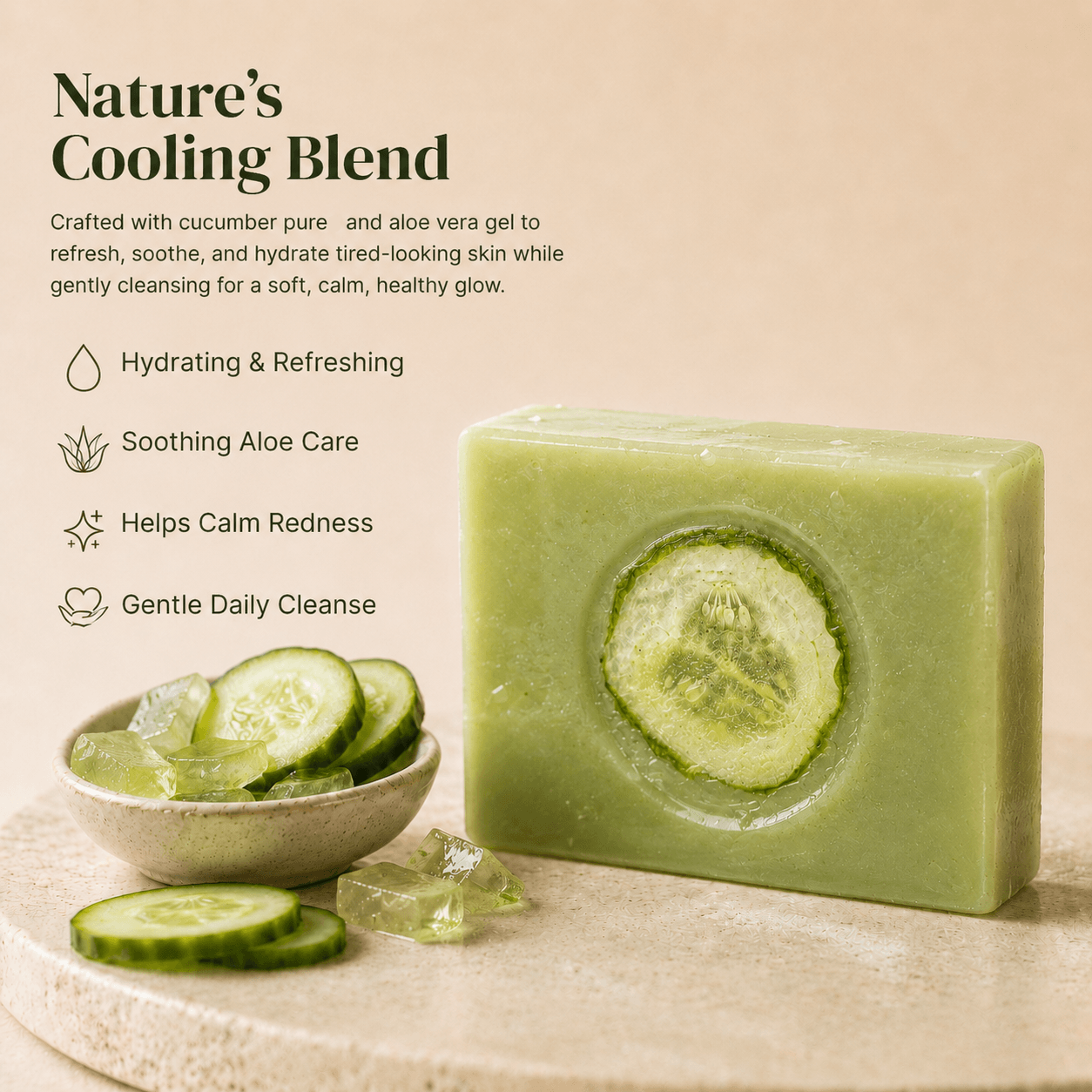 Aloe Vera and Cucumber Soap